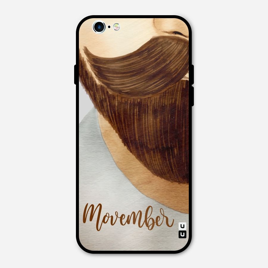 Movember Moustache Metal Back Case for iPhone 6 6s