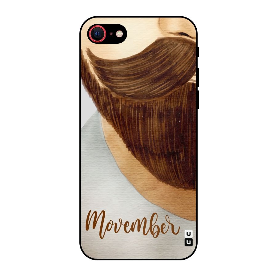 Movember Moustache Metal Back Case for iPhone 7