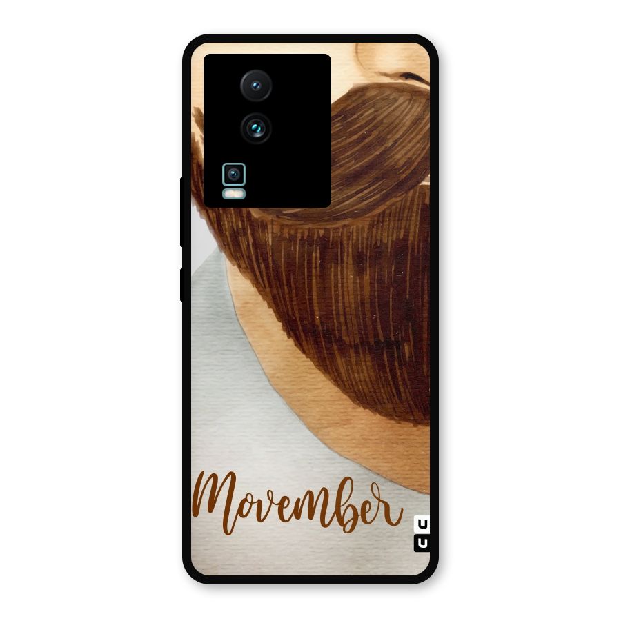Movember Moustache Metal Back Case for iQOO Neo 7