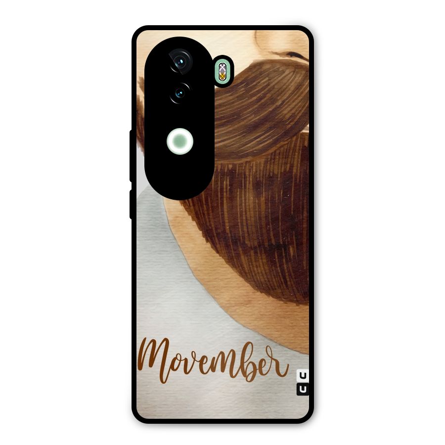 Movember Moustache Metal Back Case for iQOO Z9s