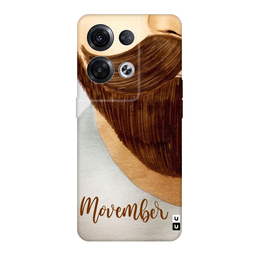 Movember Moustache Original Polycarbonate Back Case for Oppo Reno8 Pro 5G