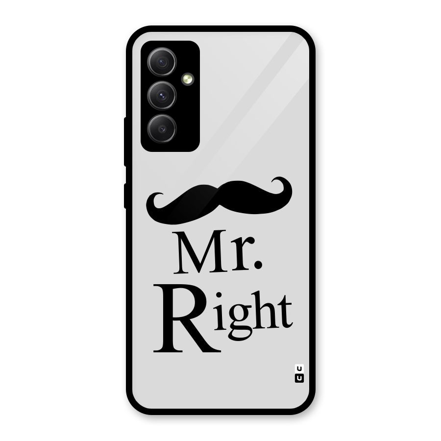 Mr. Right. Glass Back Case for Galaxy A34