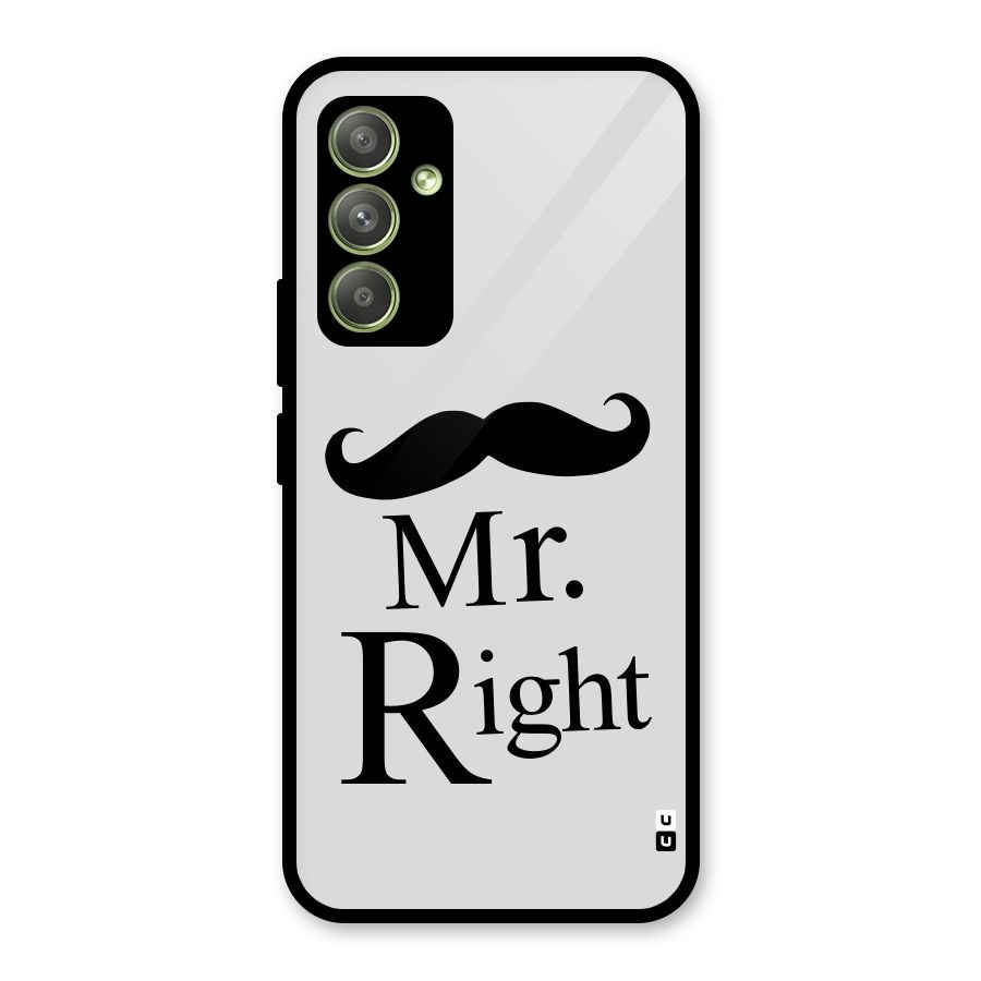Mr. Right. Glass Back Case for Galaxy A54