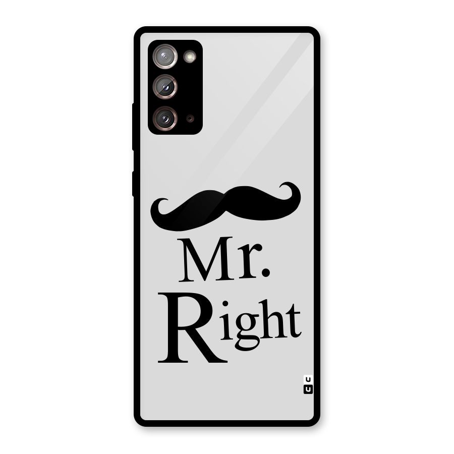 Mr. Right. Glass Back Case for Galaxy Note 20
