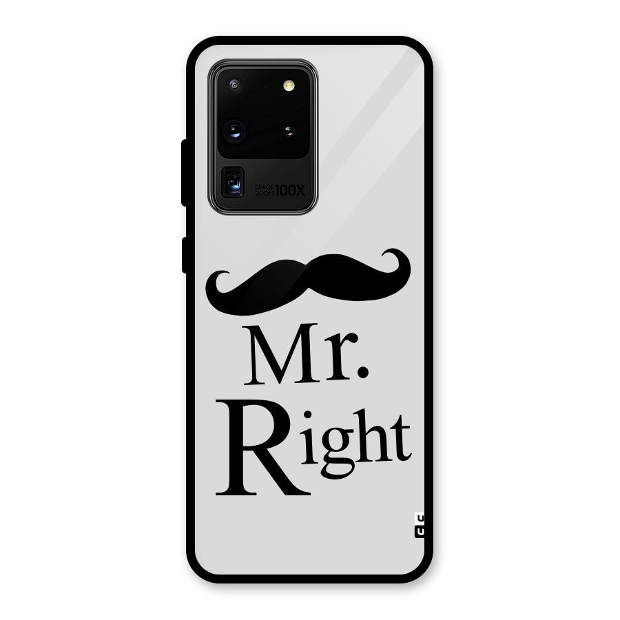 Mr. Right. Glass Back Case for Galaxy S20 Ultra