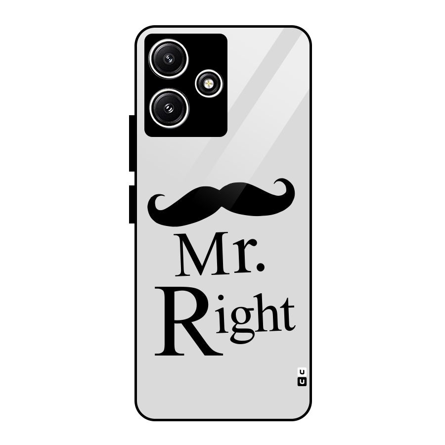 Mr. Right. Glass Back Case for Redmi 12 5G