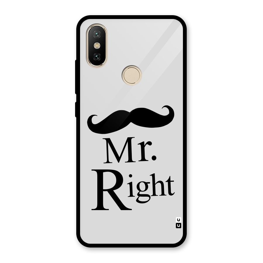 Mr. Right. Glass Back Case for Redmi A2