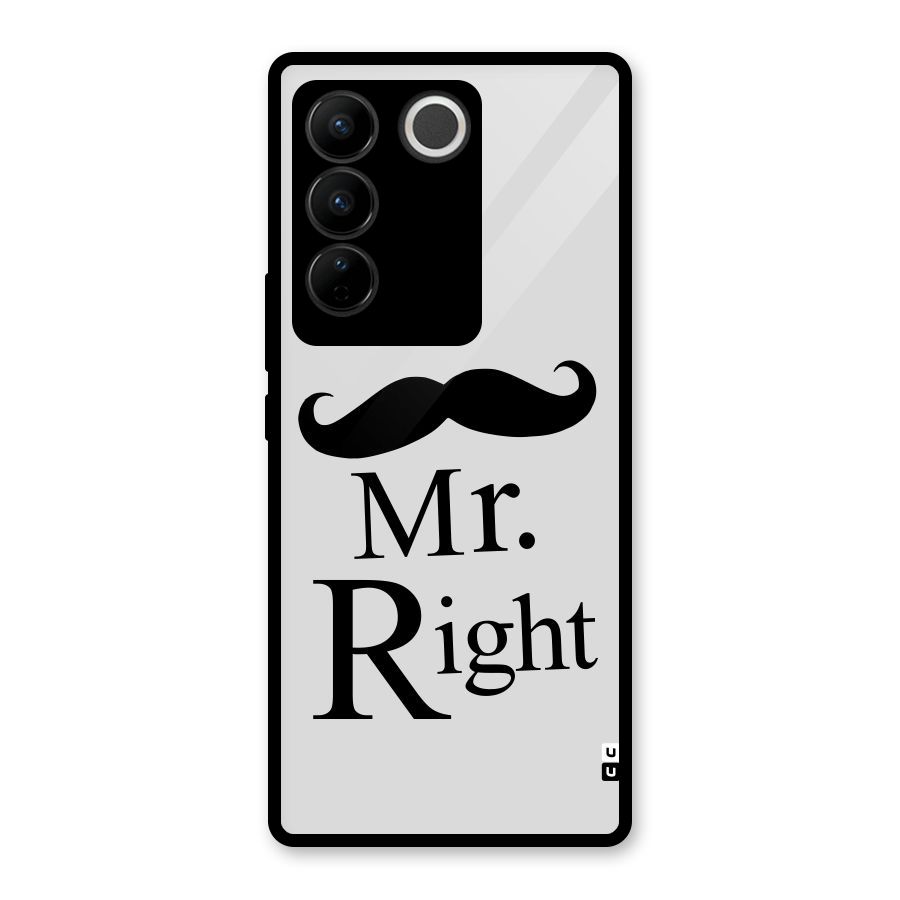 Mr. Right. Glass Back Case for Vivo V27