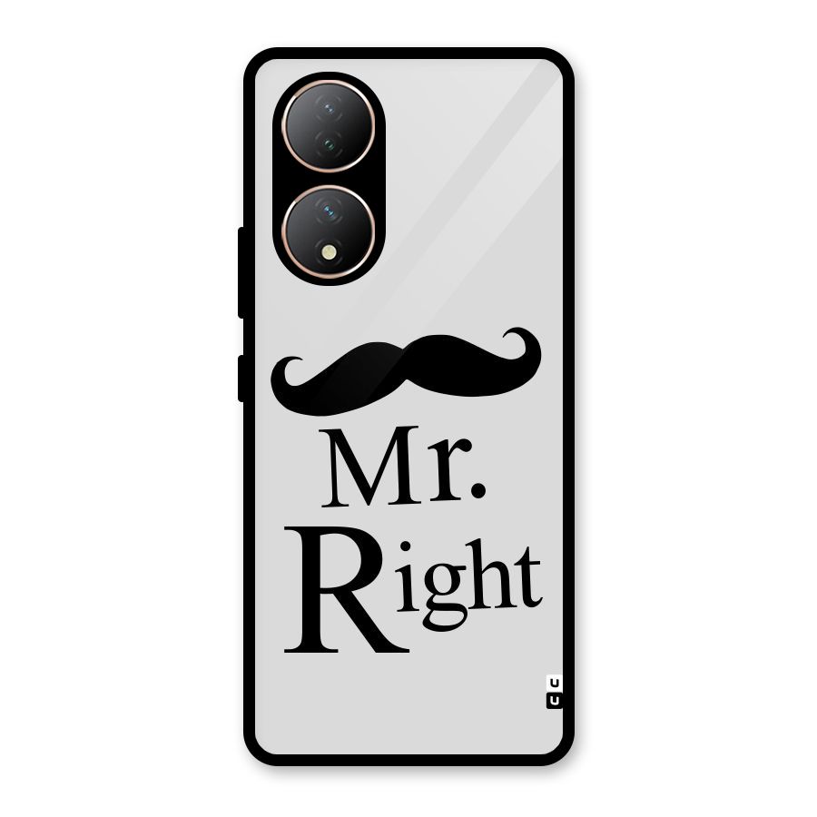 Mr. Right. Glass Back Case for Vivo Y100A