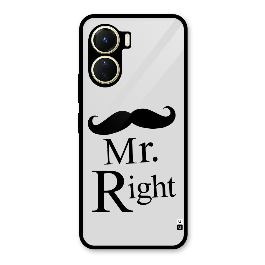 Mr. Right. Glass Back Case for Vivo Y16