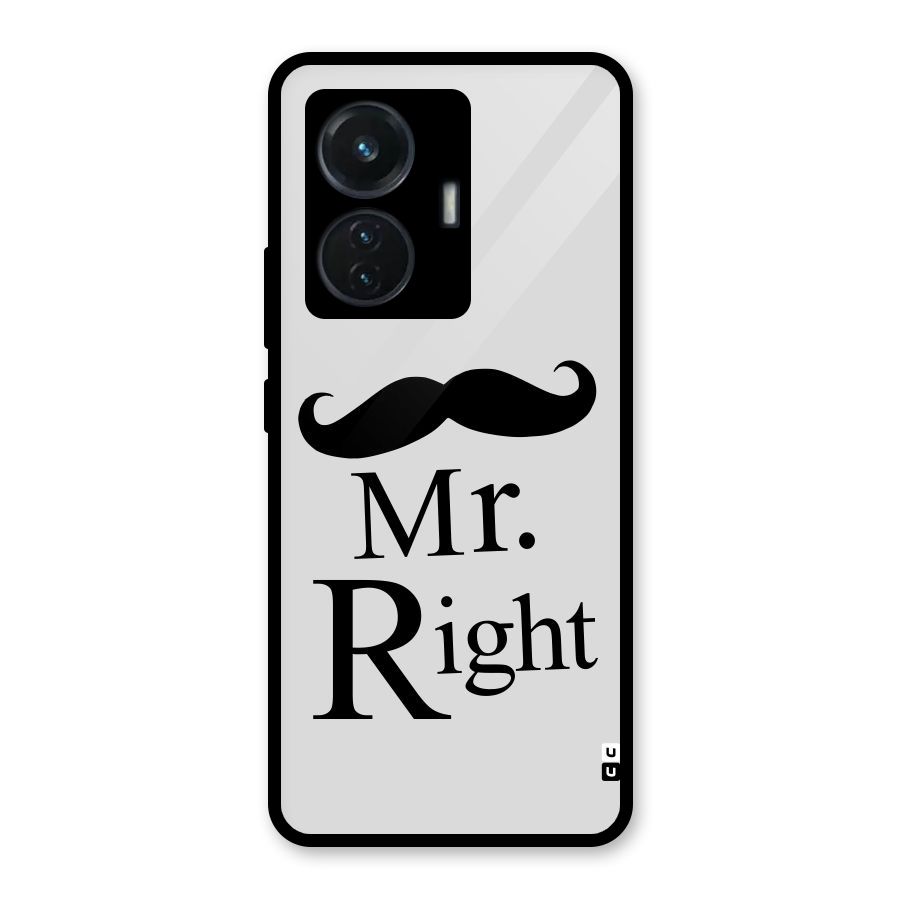 Mr. Right. Glass Back Case for iQOO Z6 44W
