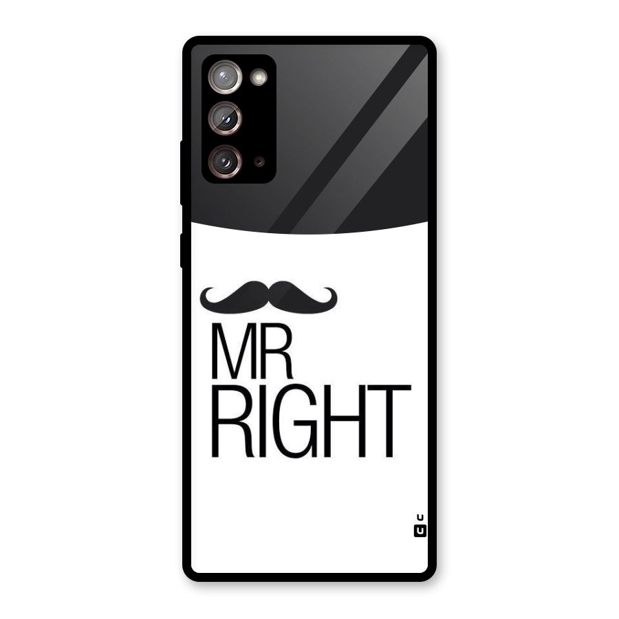 Mr. Right Moustache Glass Back Case for Galaxy Note 20