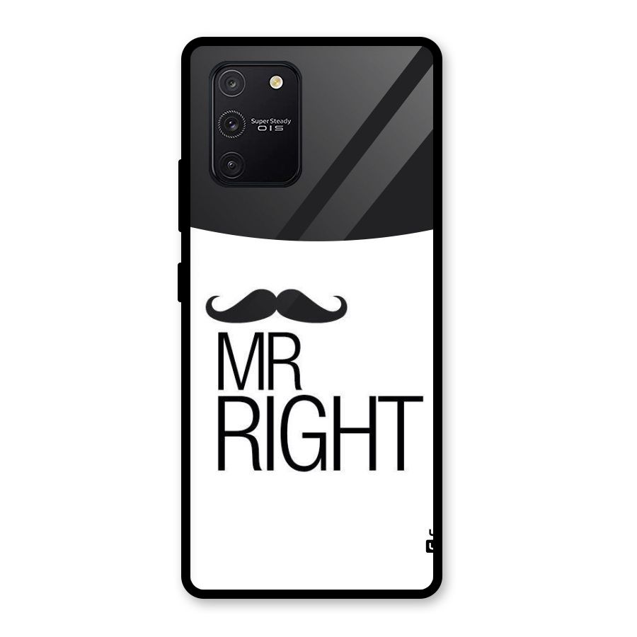 Mr. Right Moustache Glass Back Case for Galaxy S10 Lite