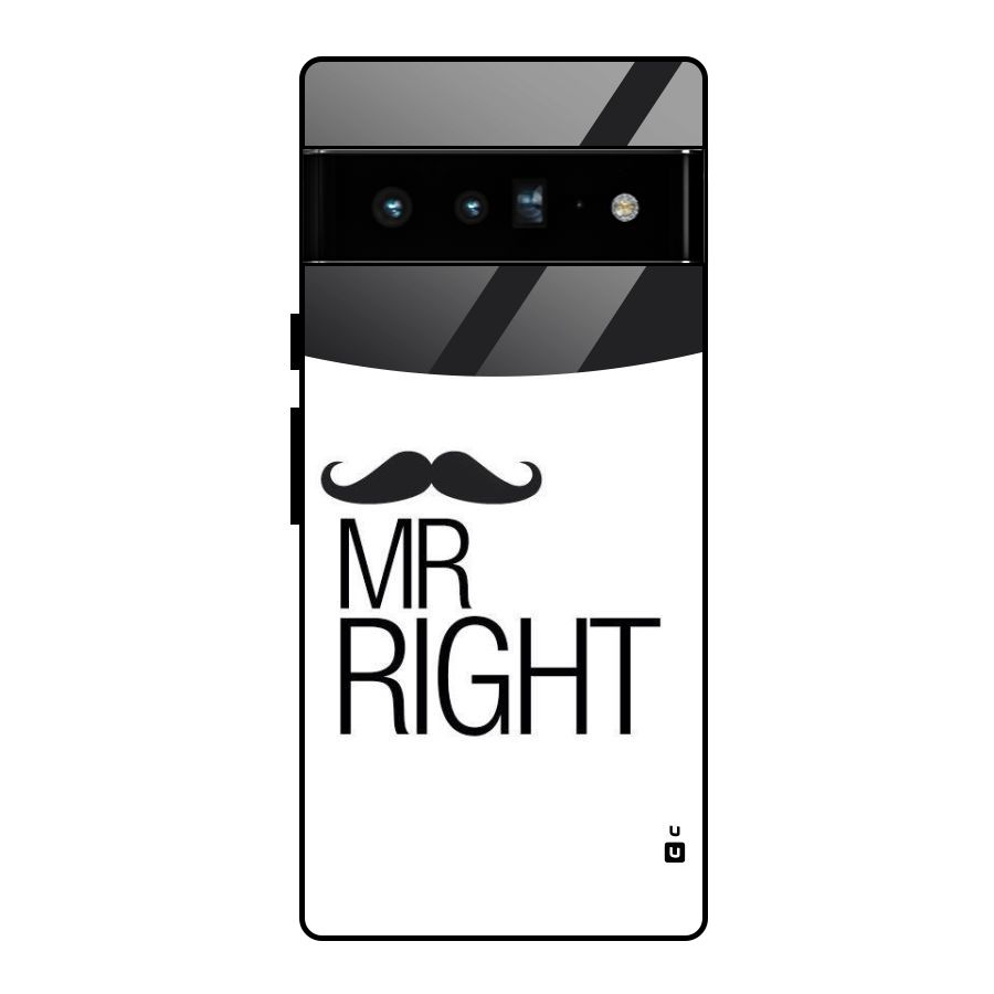 Mr. Right Moustache Glass Back Case for Google Pixel 6 Pro
