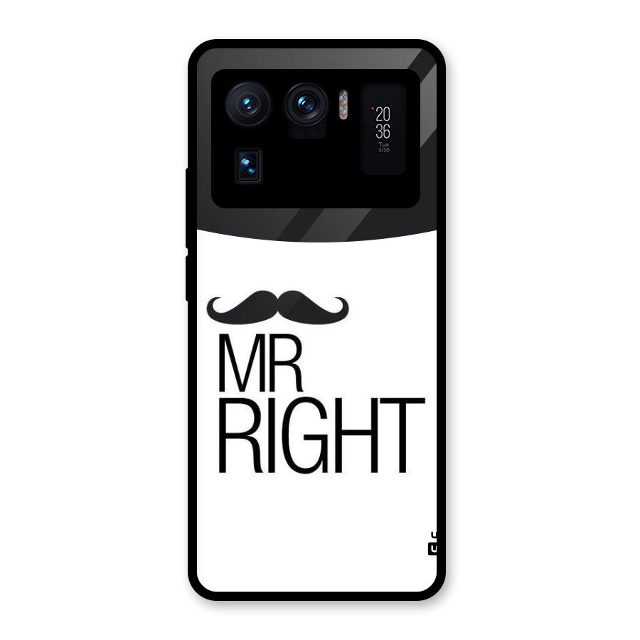 Mr. Right Moustache Glass Back Case for Mi 11 Ultra