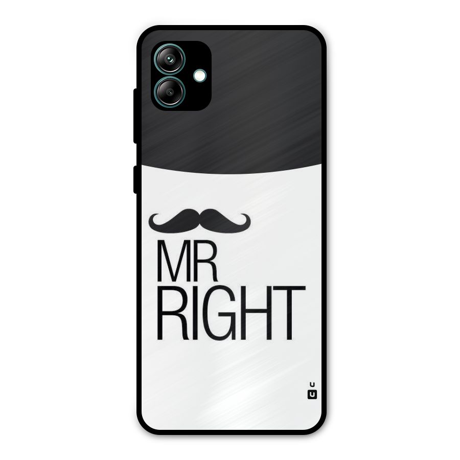 Mr. Right Moustache Metal Back Case for Galaxy A04