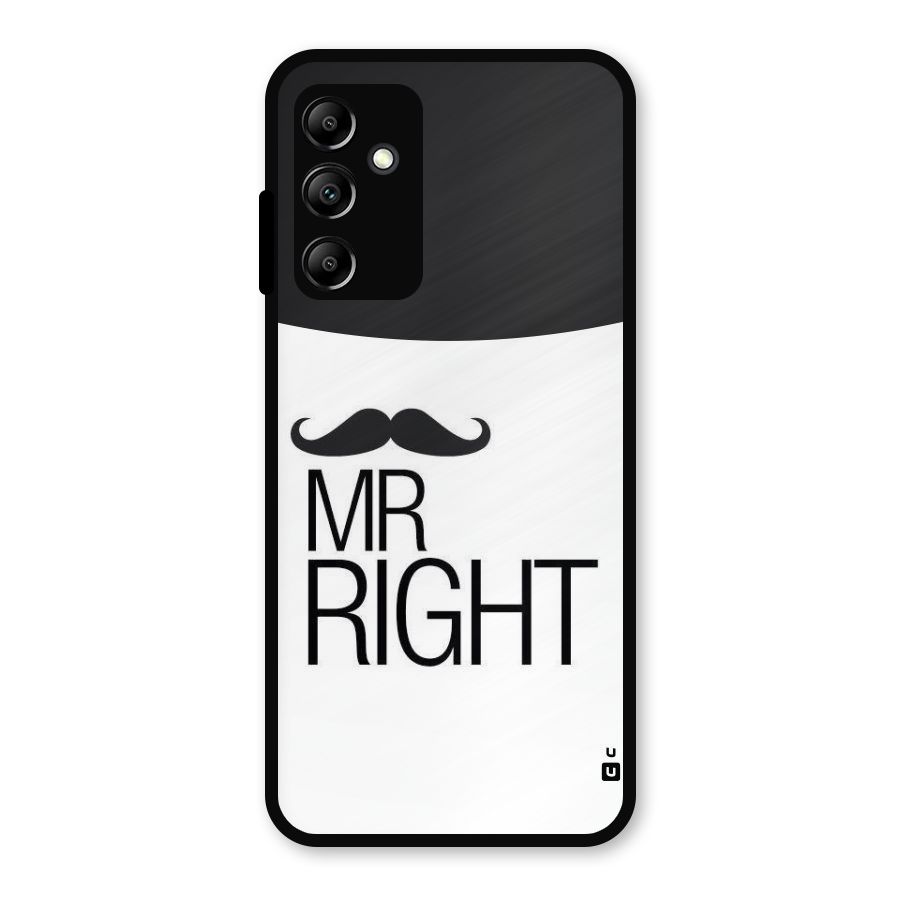 Mr. Right Moustache Metal Back Case for Galaxy A14 5G