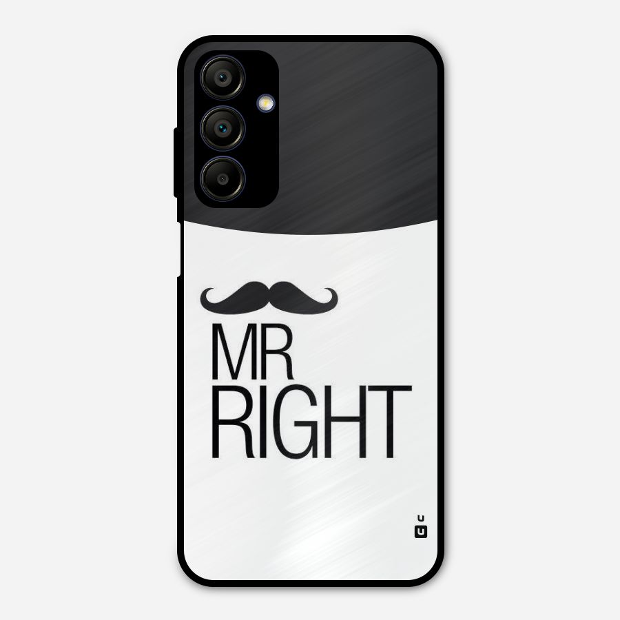 Mr. Right Moustache Metal Back Case for Galaxy A15 5G