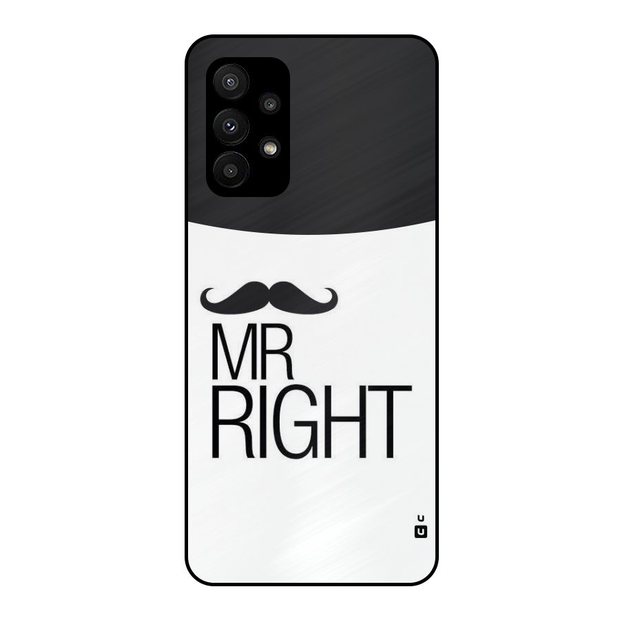 Mr. Right Moustache Metal Back Case for Galaxy A23