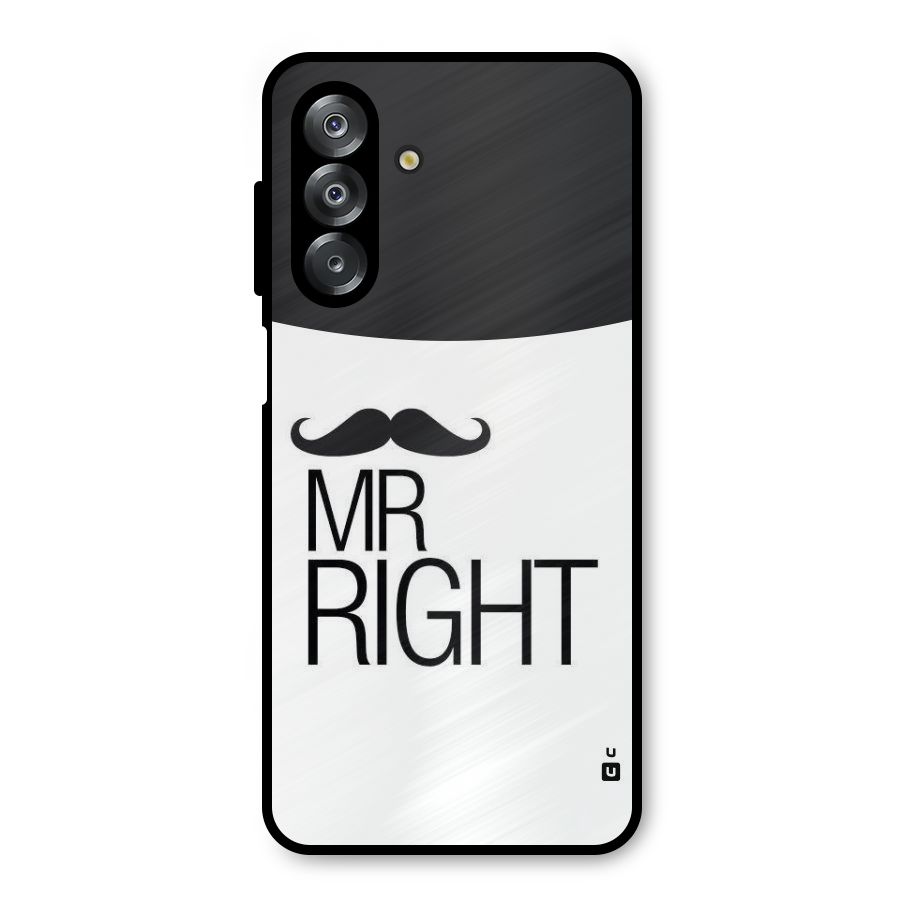 Mr. Right Moustache Metal Back Case for Galaxy A26