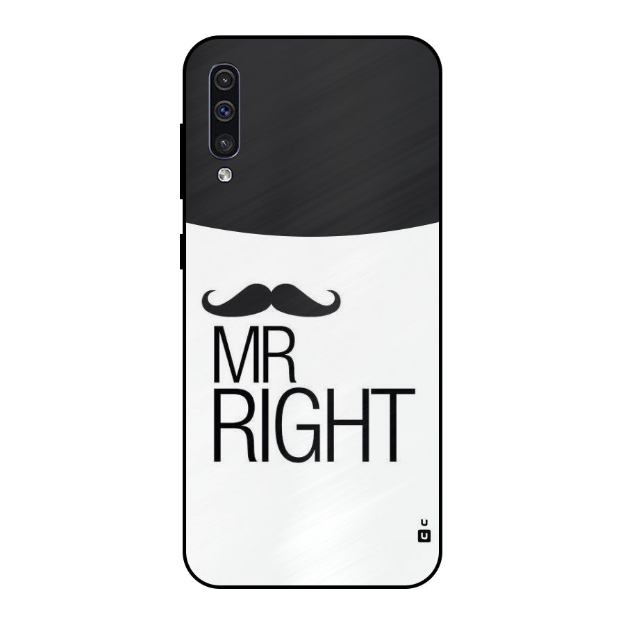 Mr. Right Moustache Metal Back Case for Galaxy A30s