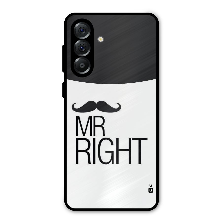Mr. Right Moustache Metal Back Case for Galaxy A36