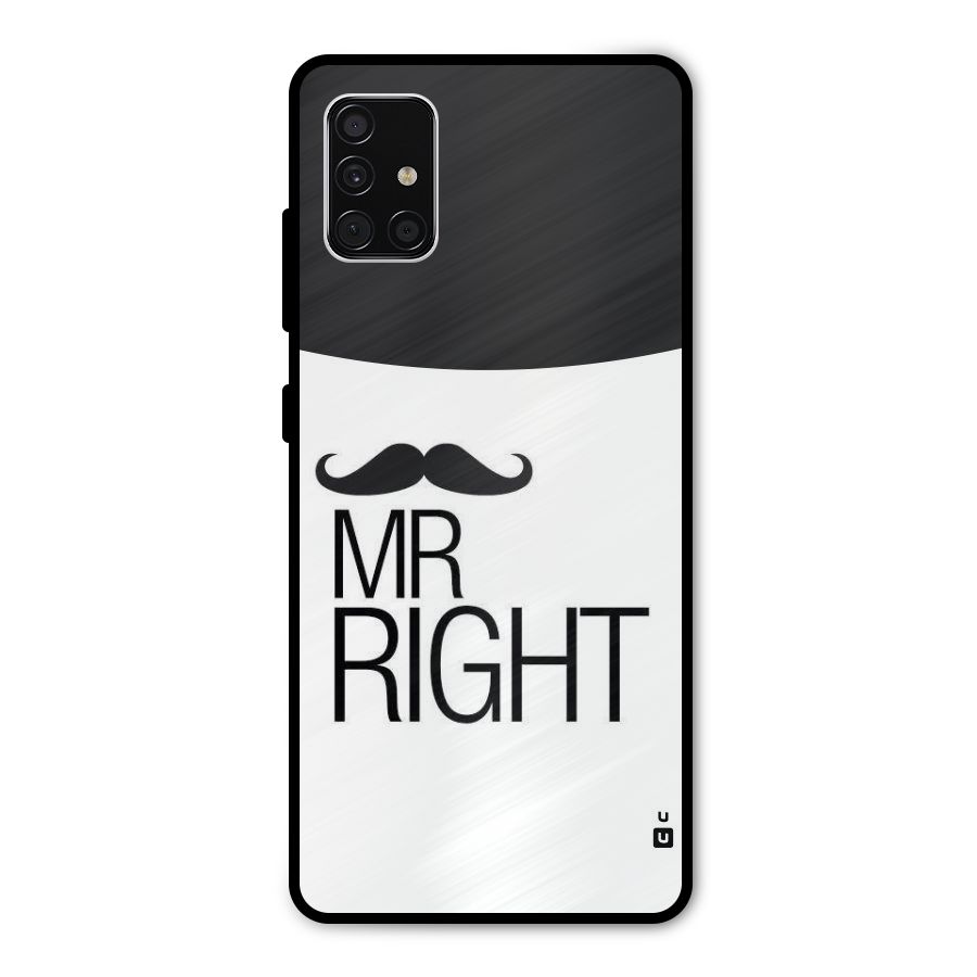 Mr. Right Moustache Metal Back Case for Galaxy A51