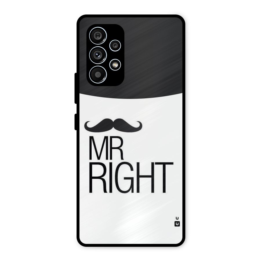 Mr. Right Moustache Metal Back Case for Galaxy A53 5G