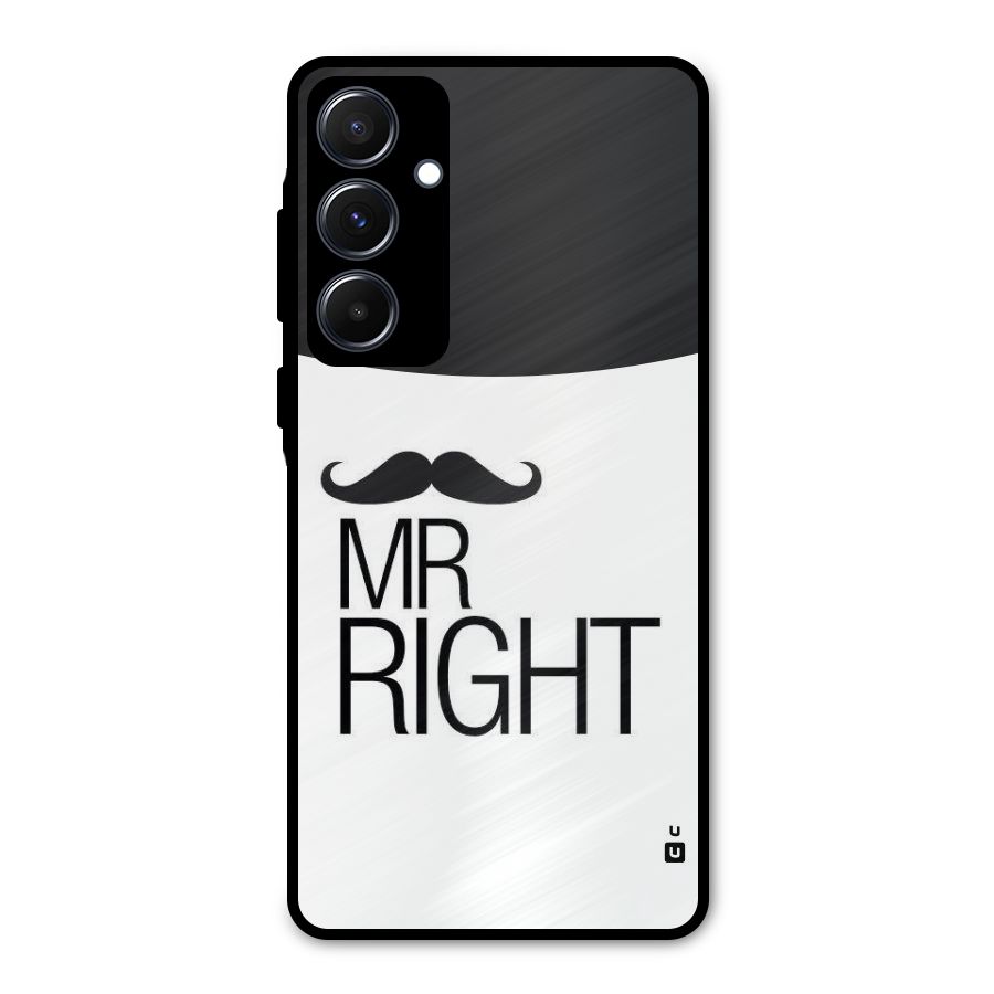 Mr. Right Moustache Metal Back Case for Galaxy A55
