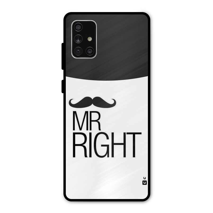 Mr. Right Moustache Metal Back Case for Galaxy A71