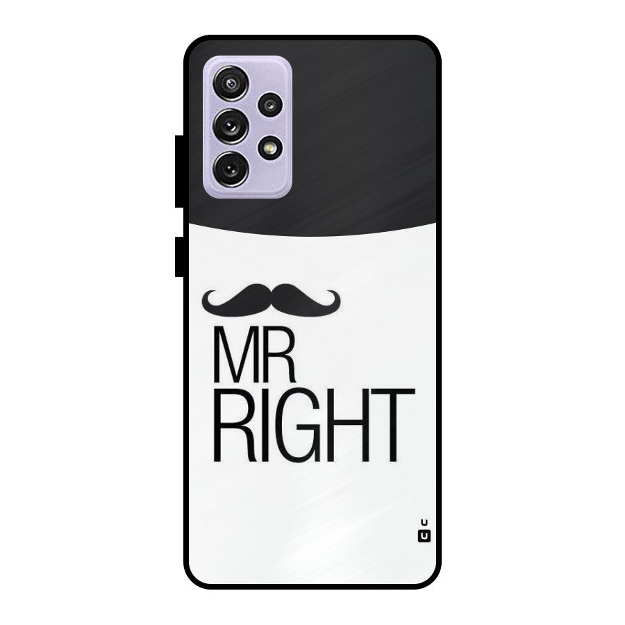 Mr. Right Moustache Metal Back Case for Galaxy A72
