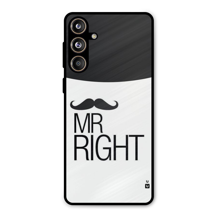 Mr. Right Moustache Metal Back Case for Galaxy F55