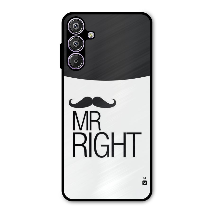 Mr. Right Moustache Metal Back Case for Galaxy M15