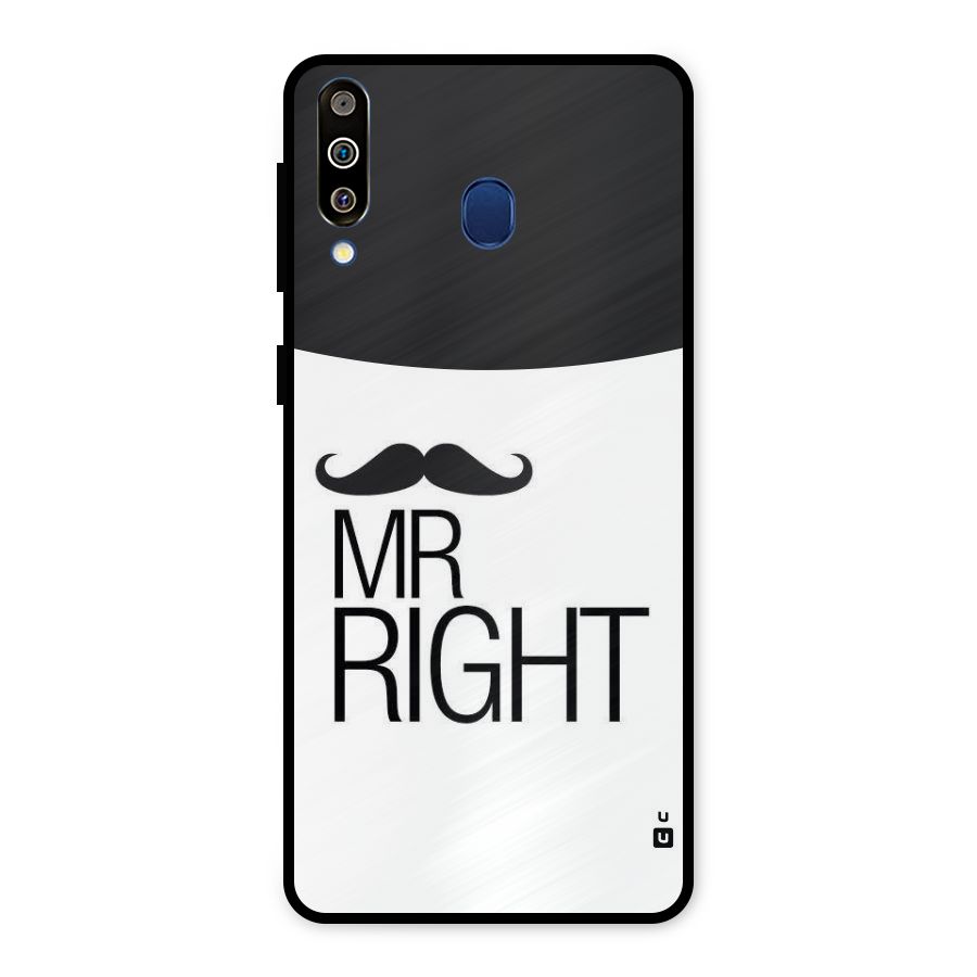 Mr. Right Moustache Metal Back Case for Galaxy M30