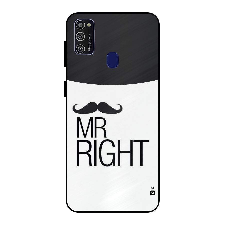 Mr. Right Moustache Metal Back Case for Galaxy M30s