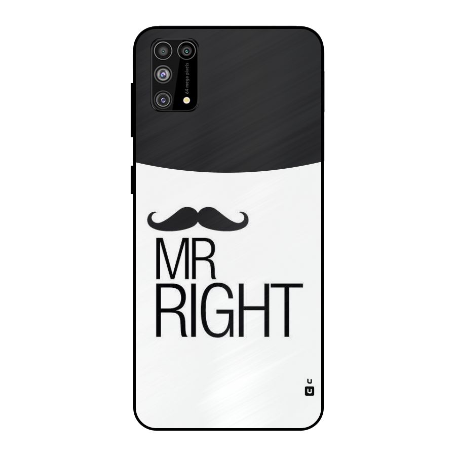 Mr. Right Moustache Metal Back Case for Galaxy M31