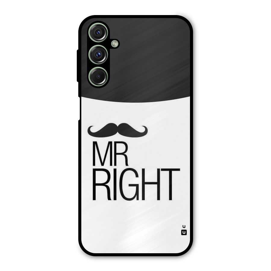 Mr. Right Moustache Metal Back Case for Galaxy M34