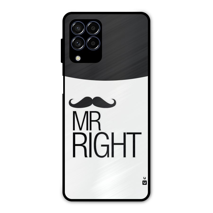 Mr. Right Moustache Metal Back Case for Galaxy M53 5G