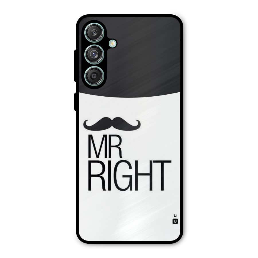 Mr. Right Moustache Metal Back Case for Galaxy M55 5G