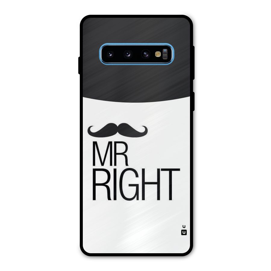 Mr. Right Moustache Metal Back Case for Galaxy S10