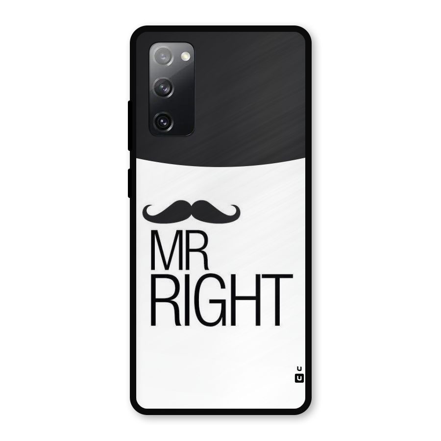 Mr. Right Moustache Metal Back Case for Galaxy S20 FE 5G