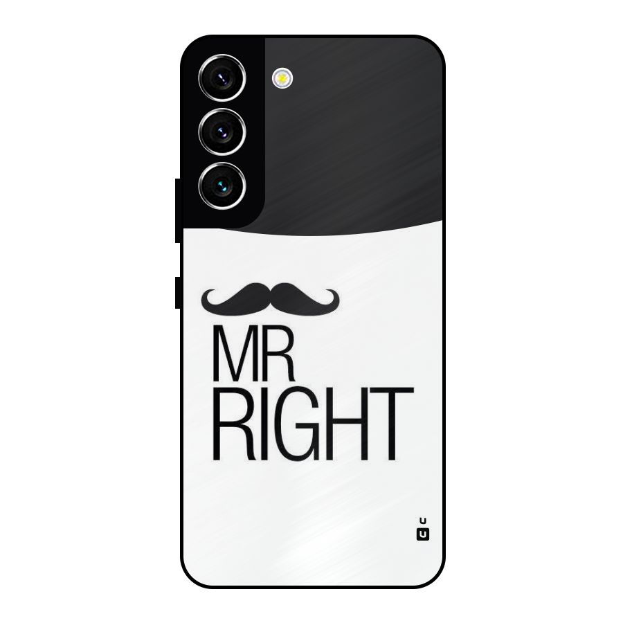 Mr. Right Moustache Metal Back Case for Galaxy S22 5G