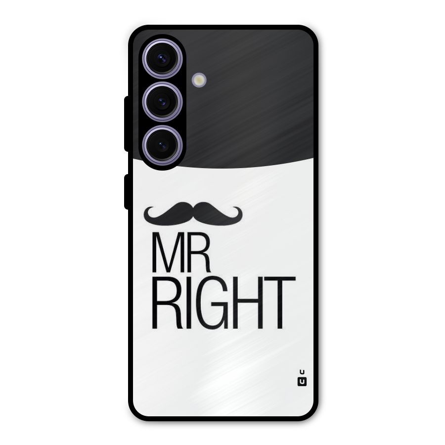 Mr. Right Moustache Metal Back Case for Galaxy S24