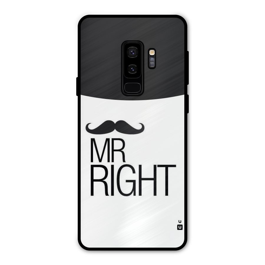 Mr. Right Moustache Metal Back Case for Galaxy S9 Plus