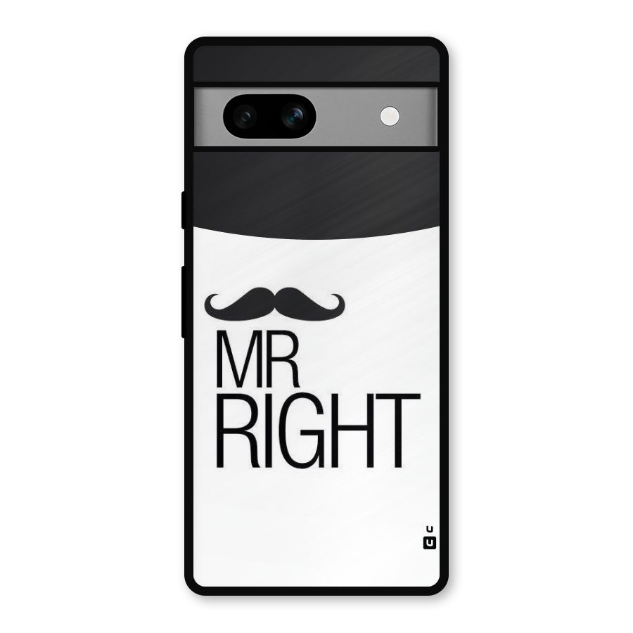 Mr. Right Moustache Metal Back Case for Google Pixel 7a
