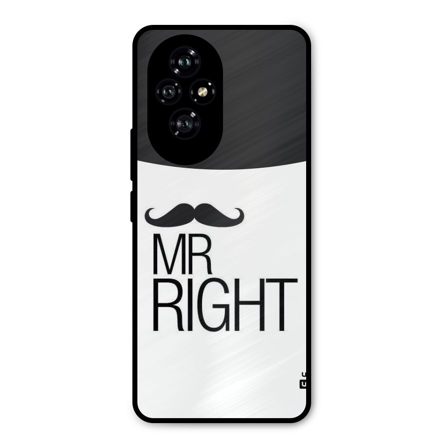 Mr. Right Moustache Metal Back Case for Honor 200