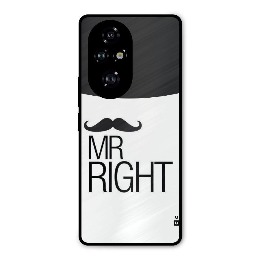 Mr. Right Moustache Metal Back Case for Honor 200 Pro