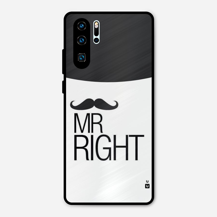 Mr. Right Moustache Metal Back Case for Huawei P30 Pro