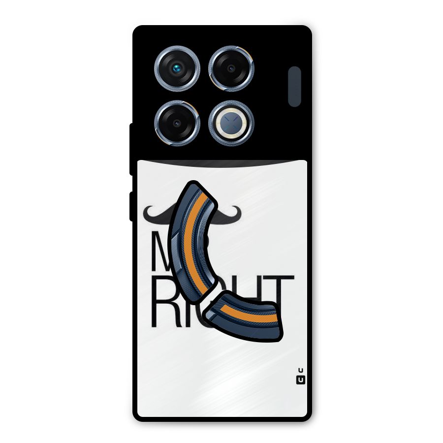 Mr. Right Moustache Metal Back Case for Infinix GT 20 Pro