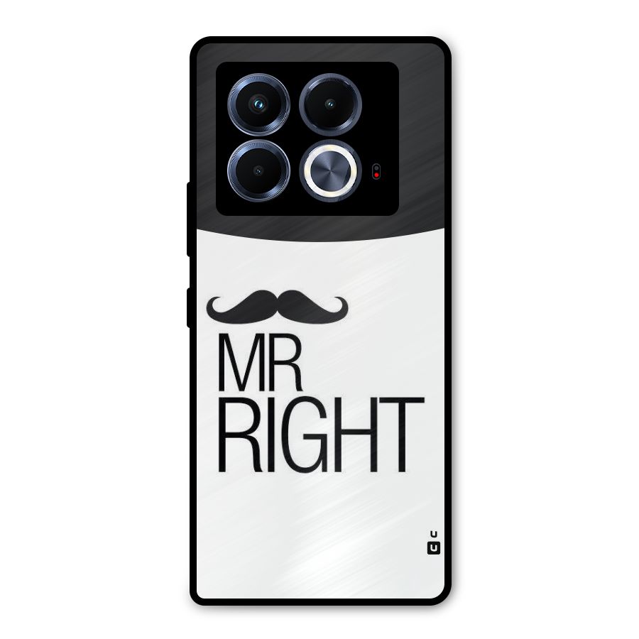 Mr. Right Moustache Metal Back Case for Infinix Note 40 5G